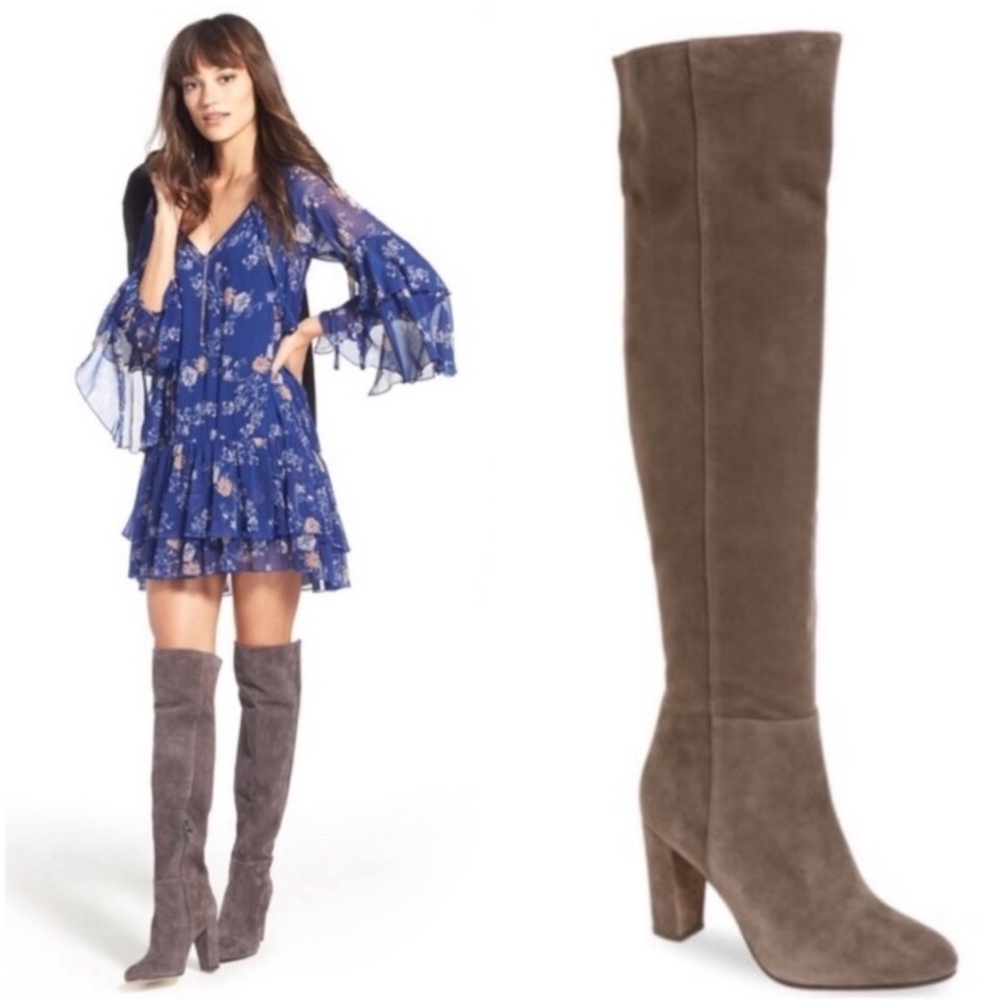 Halogen hanoble over the knee boots suede gray size 9.5M